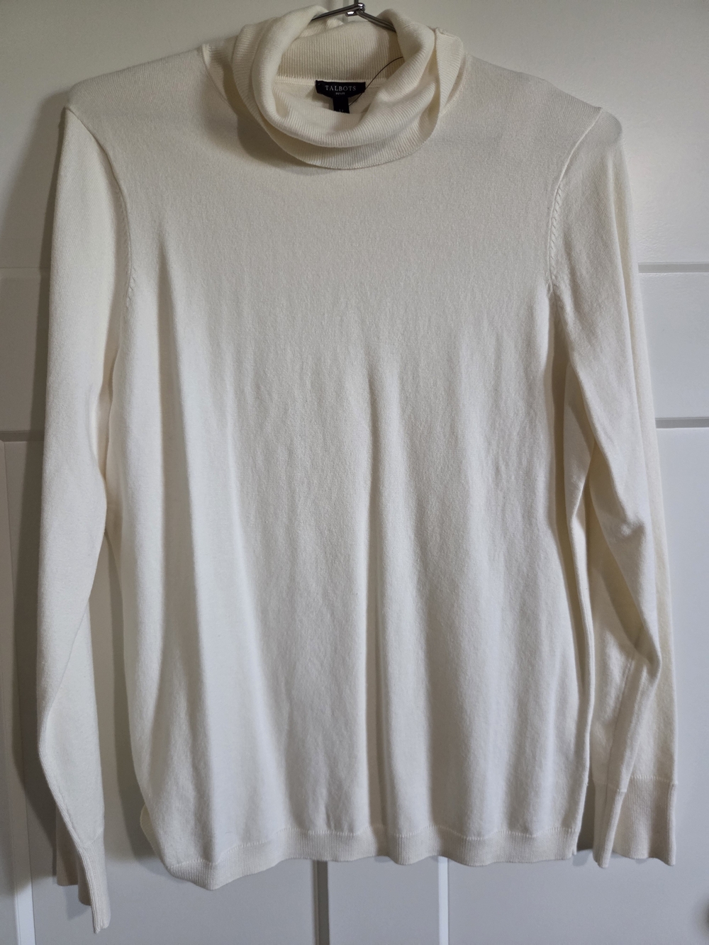 Talbots Cream Cowl Neck Long Sleeve Sweater